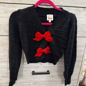 Black with Red Bows Sweater